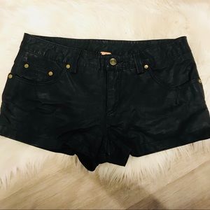Free people vegan leather shorts